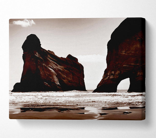  A Canvas Print of The Doorway To The Ocean Brown Canvas Print