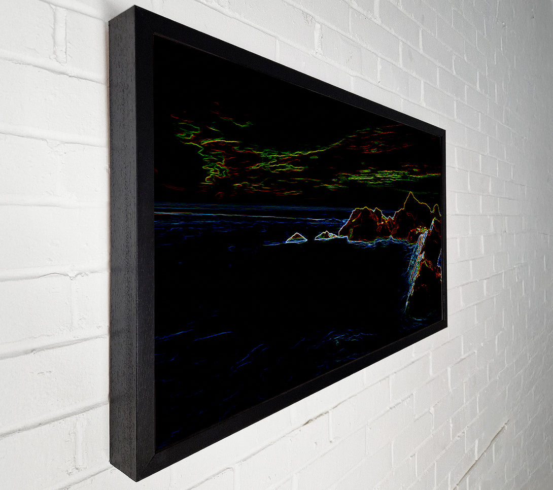  A Canvas Print of Neon Harbour Canvas Print