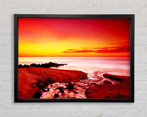 Surreal Ocean Rocks Framed Print
