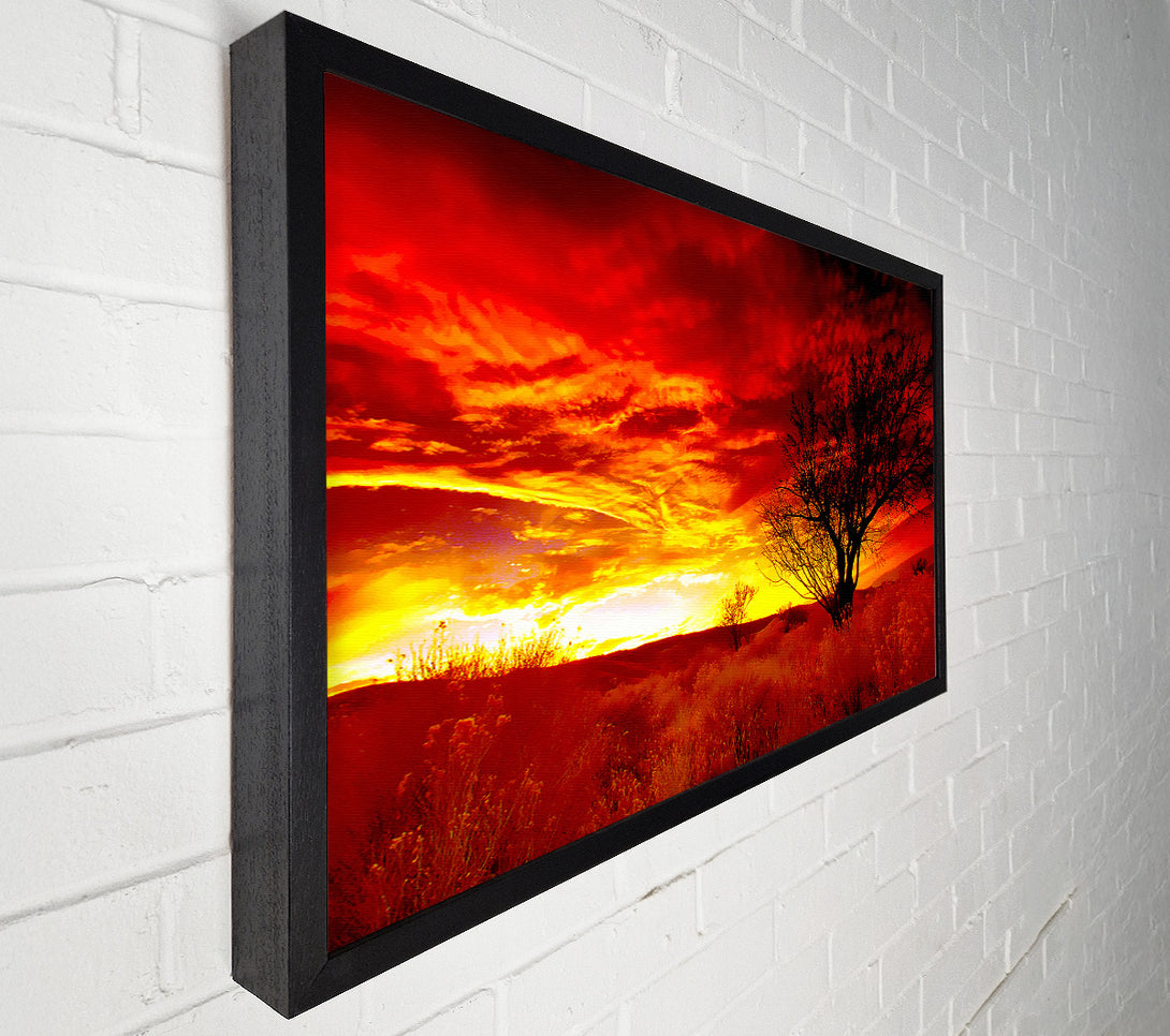  A Canvas Print of Red Yorkshire Dales Sunrise Canvas Art