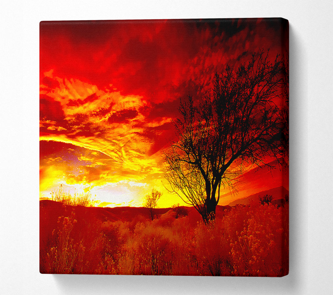  A Canvas Print of Red Yorkshire Dales Sunrise Canvas Art