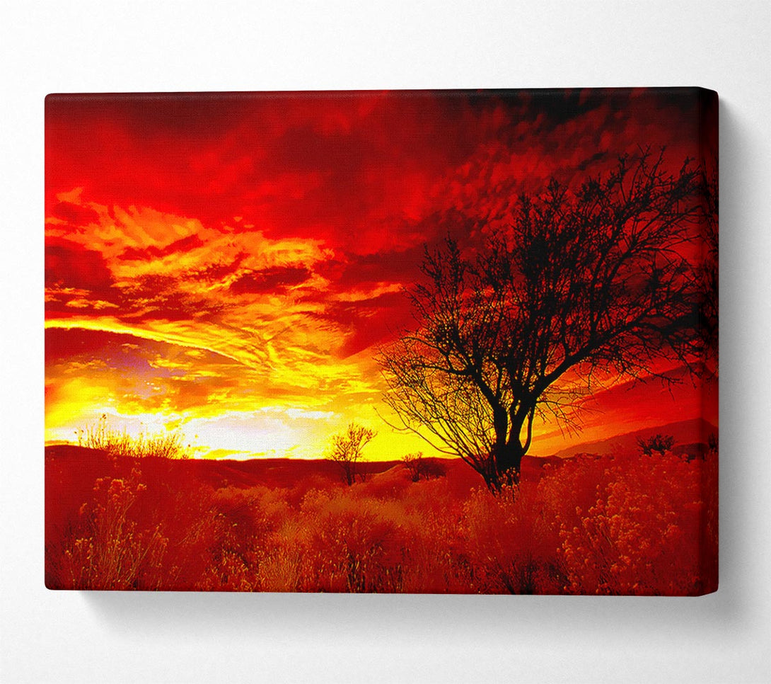  A Canvas Print of Red Yorkshire Dales Sunrise Canvas Art