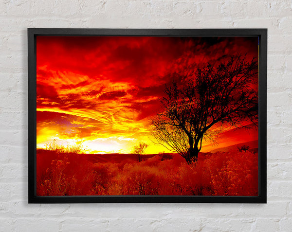 Red Yorkshire Dales Sunrise Framed Print