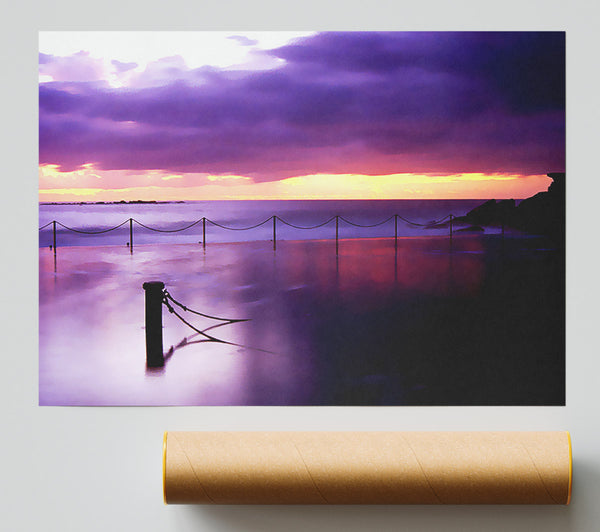 Calm Ocean Jetty Print