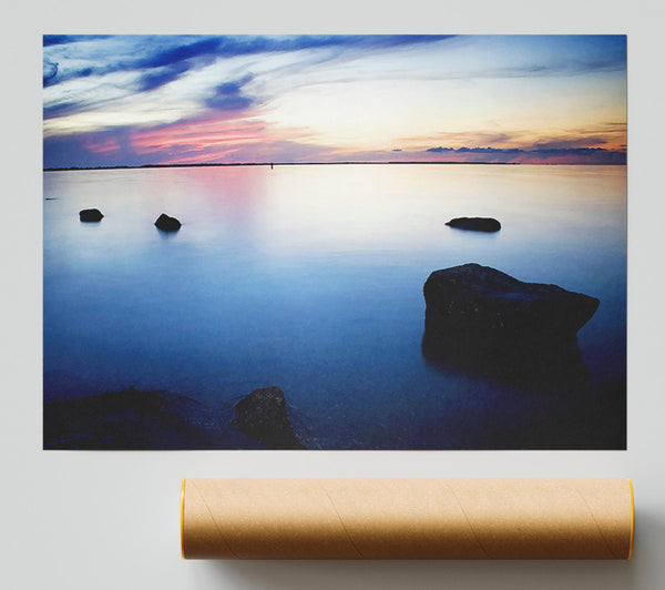 Tranquil Blue Calm Giclee Print