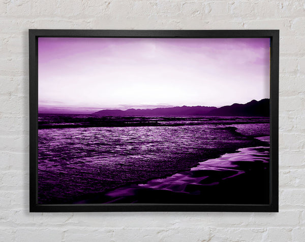 Purple Ocean At First Light Framed Print