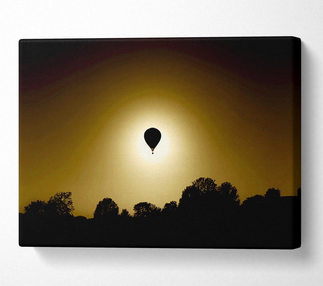  A Canvas Print of Golden Hotair Balloon Canvas Art