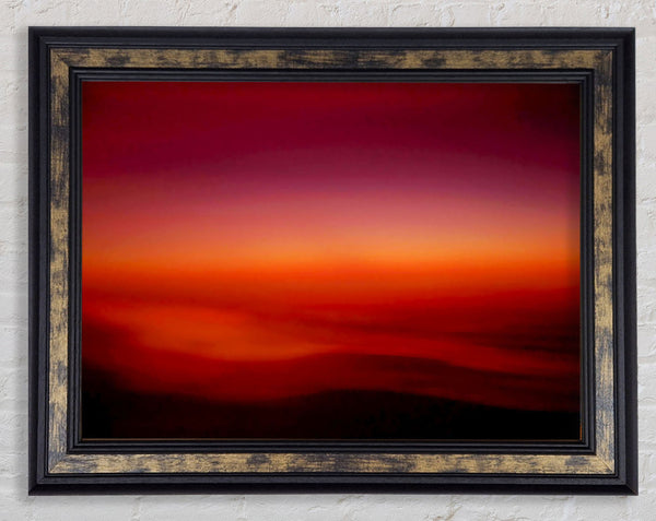 Tranquil Orange Mist Framed Print