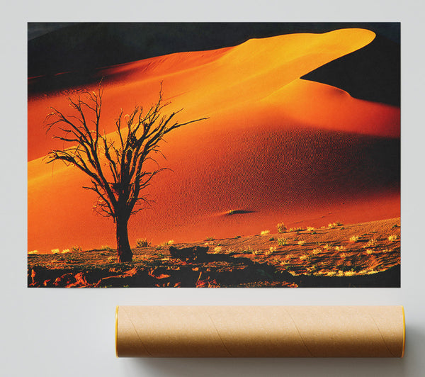Red Desert Tree Poster