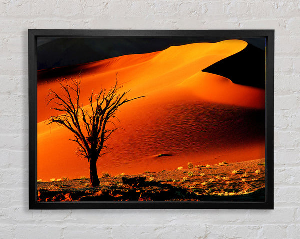 Red Desert Tree Framed Print
