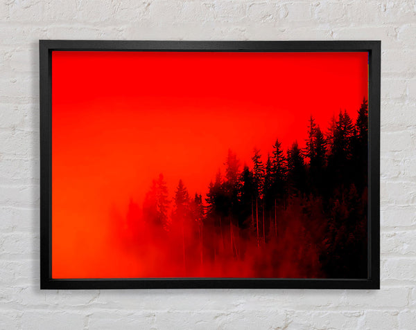 Red Mist Woodland Framed Print