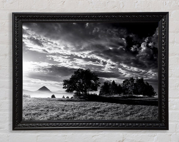 Countryside Retreat B n W Framed Print