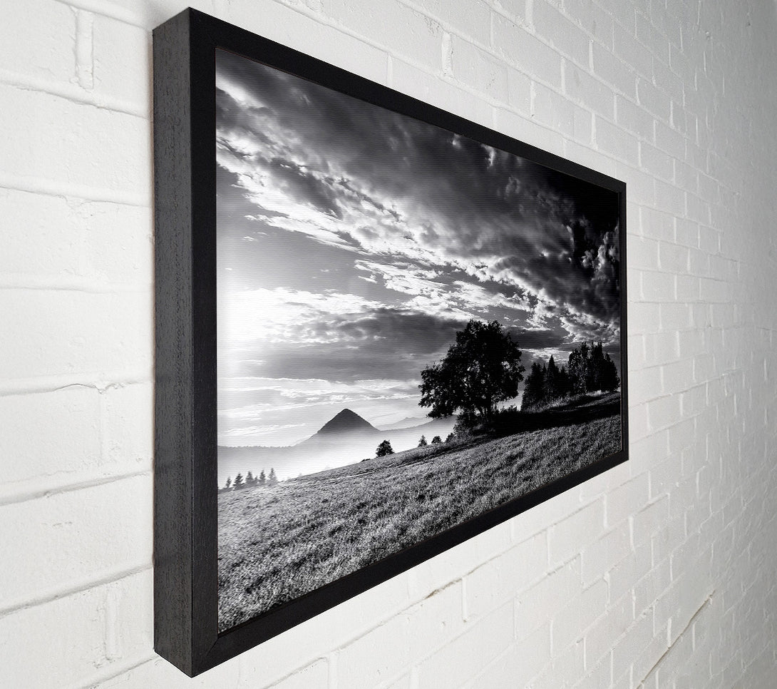  A Canvas Print of Countryside Retreat B n W Canvas Print