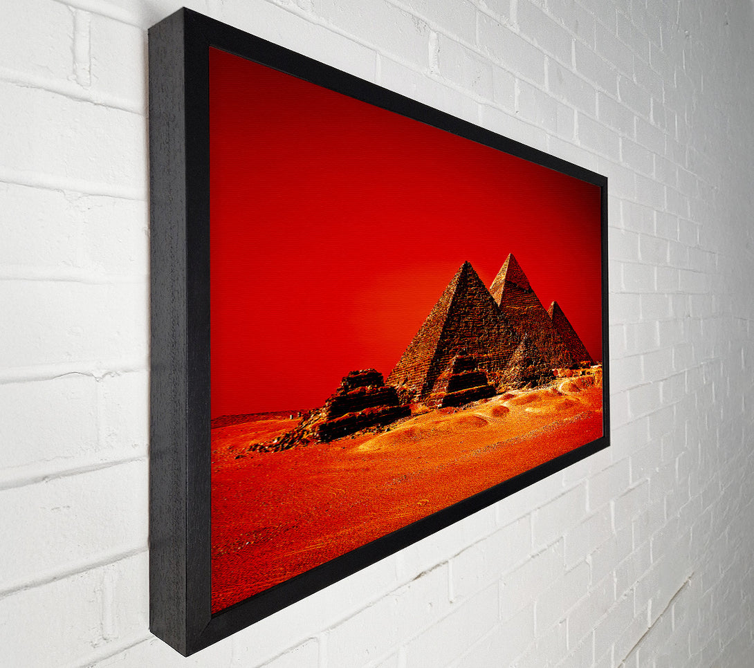  A Canvas Print of Red Pyramids Canvas Print