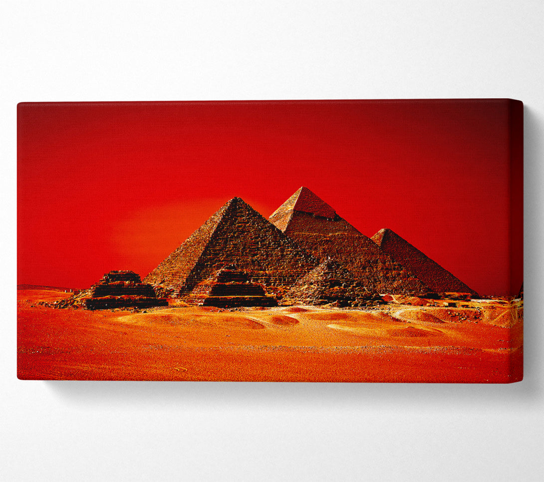  A Canvas Print of Red Pyramids Canvas Print