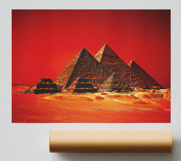 Red Pyramids Giclee Print
