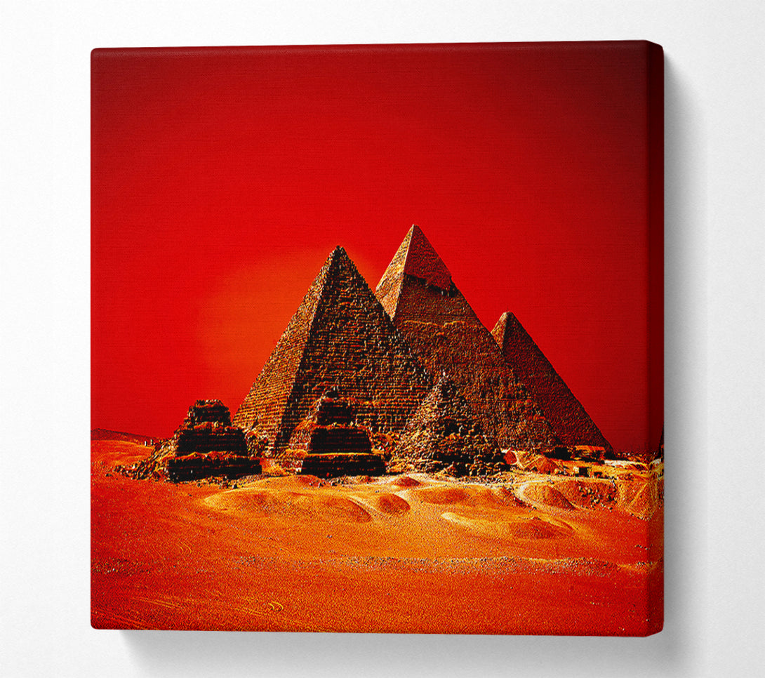  A Canvas Print of Red Pyramids Canvas Print