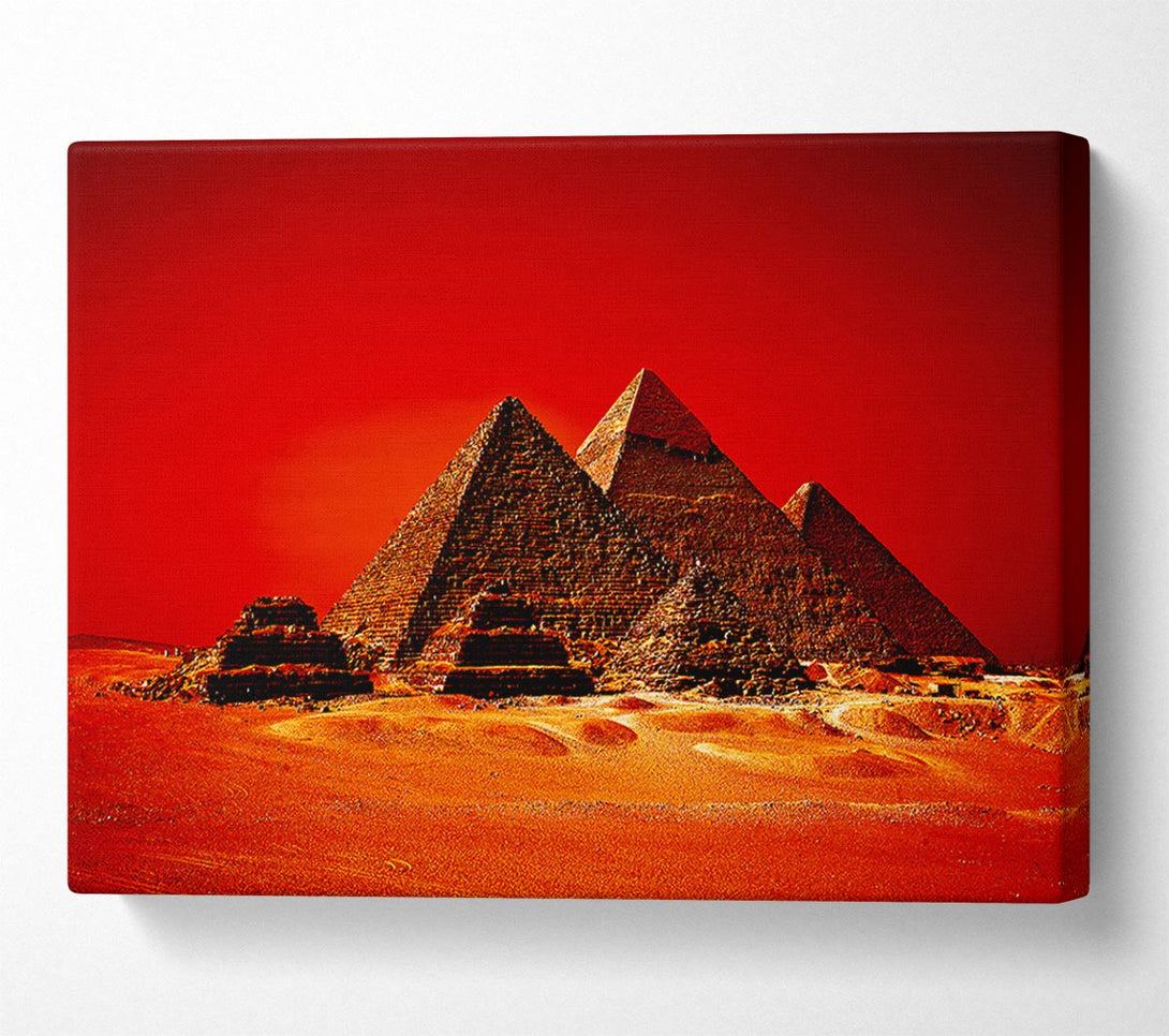  A Canvas Print of Red Pyramids Canvas Print