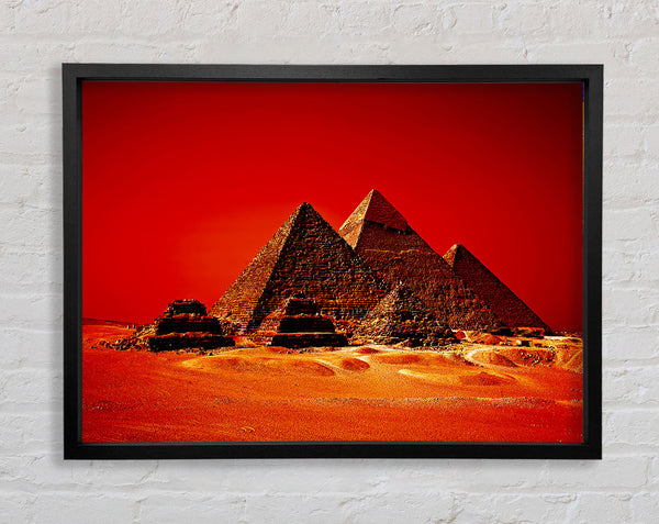 Red Pyramids Framed Print