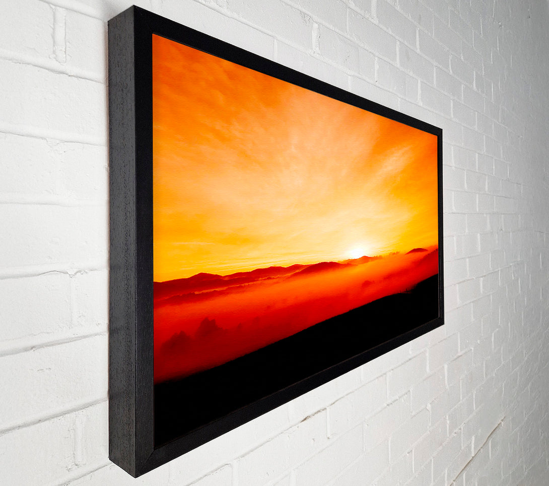  A Canvas Print of Golden Sunrise Mist Canvas Art