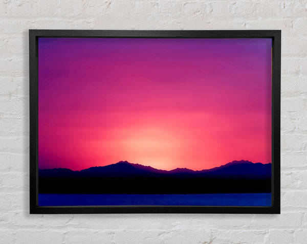Pink Sunset Skies Framed Print