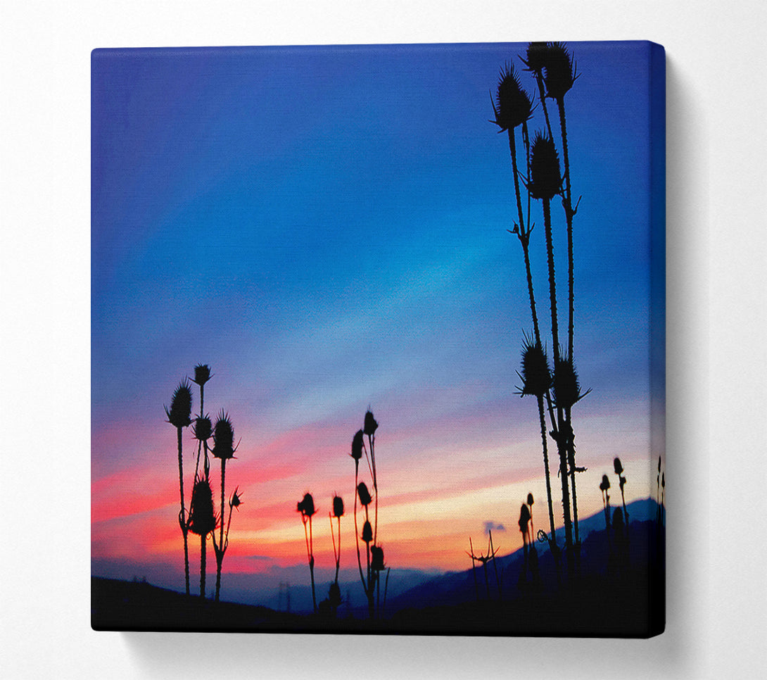  A Canvas Print of Red Winter Sky Near Dusk Canvas Art