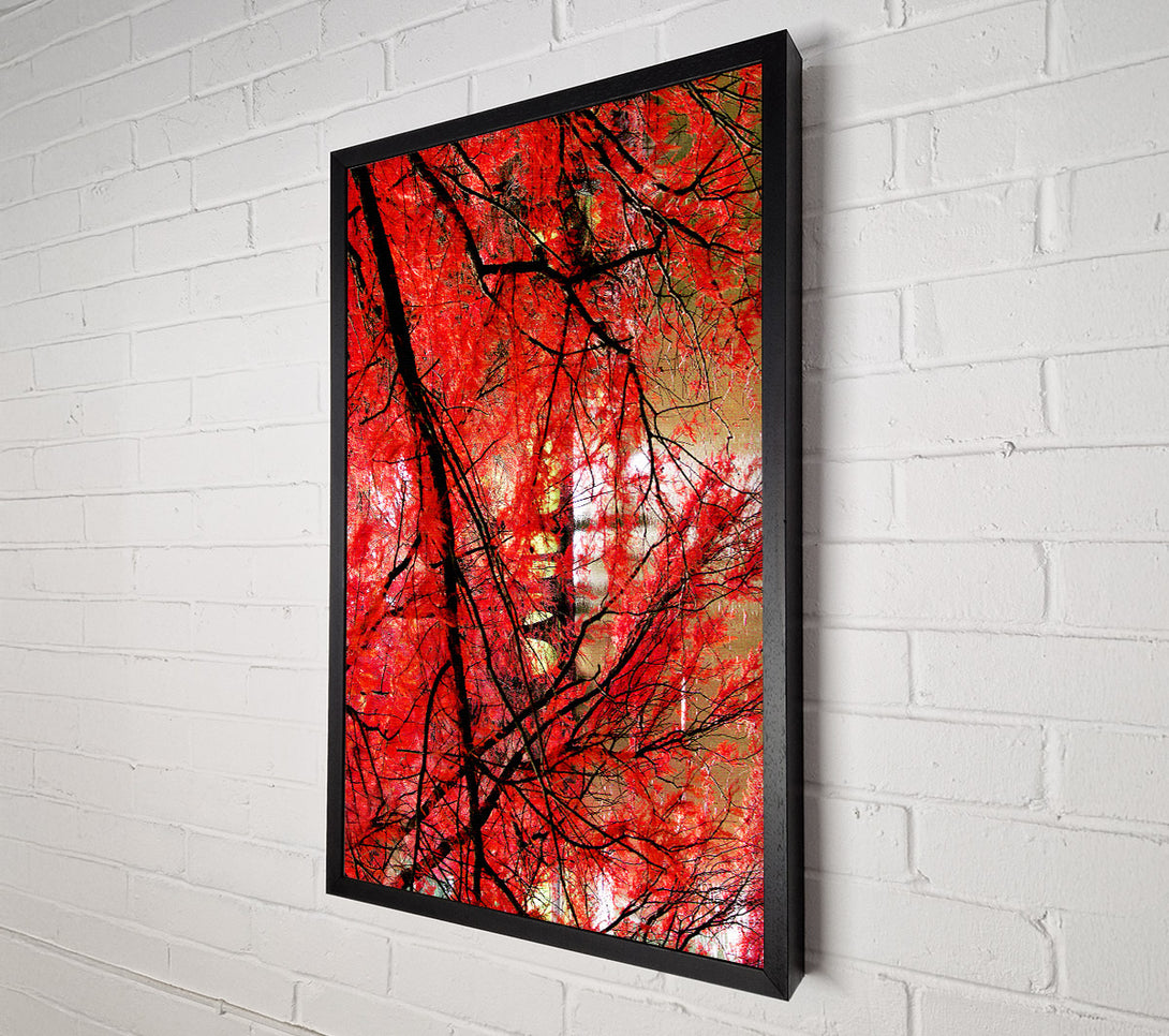  A Canvas Print of Red Autumn Trees Canvas Art