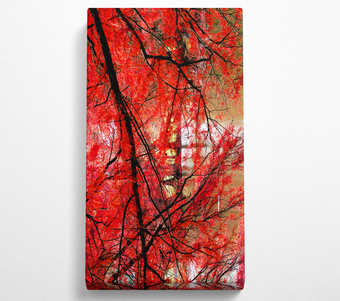  A Canvas Print of Red Autumn Trees Canvas Art