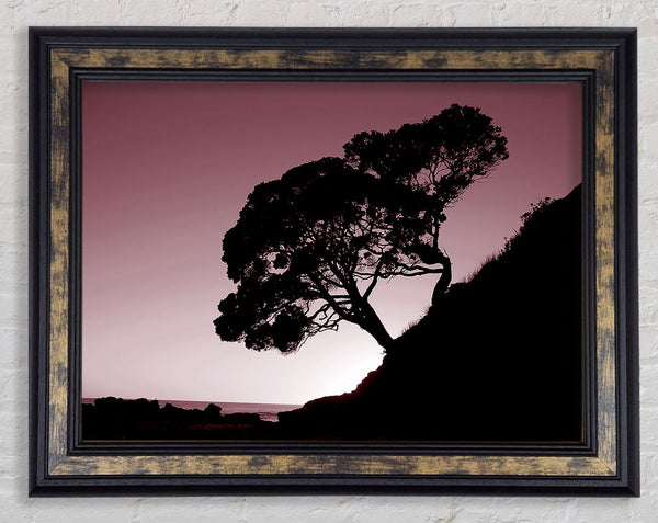 Mauve Tree Framed Print
