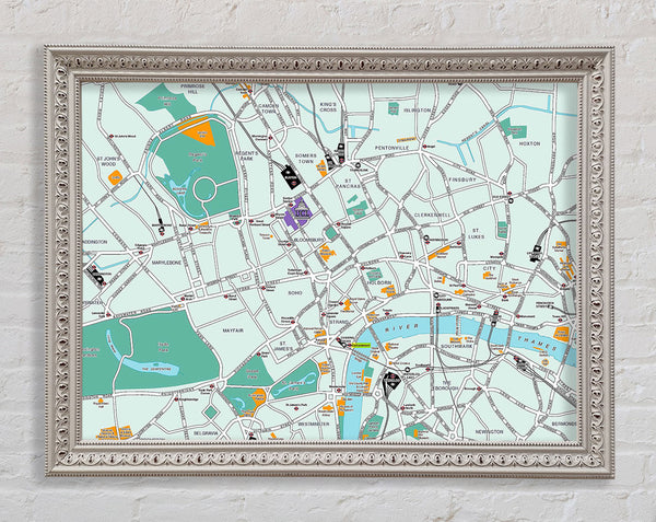 London Map Framed Print