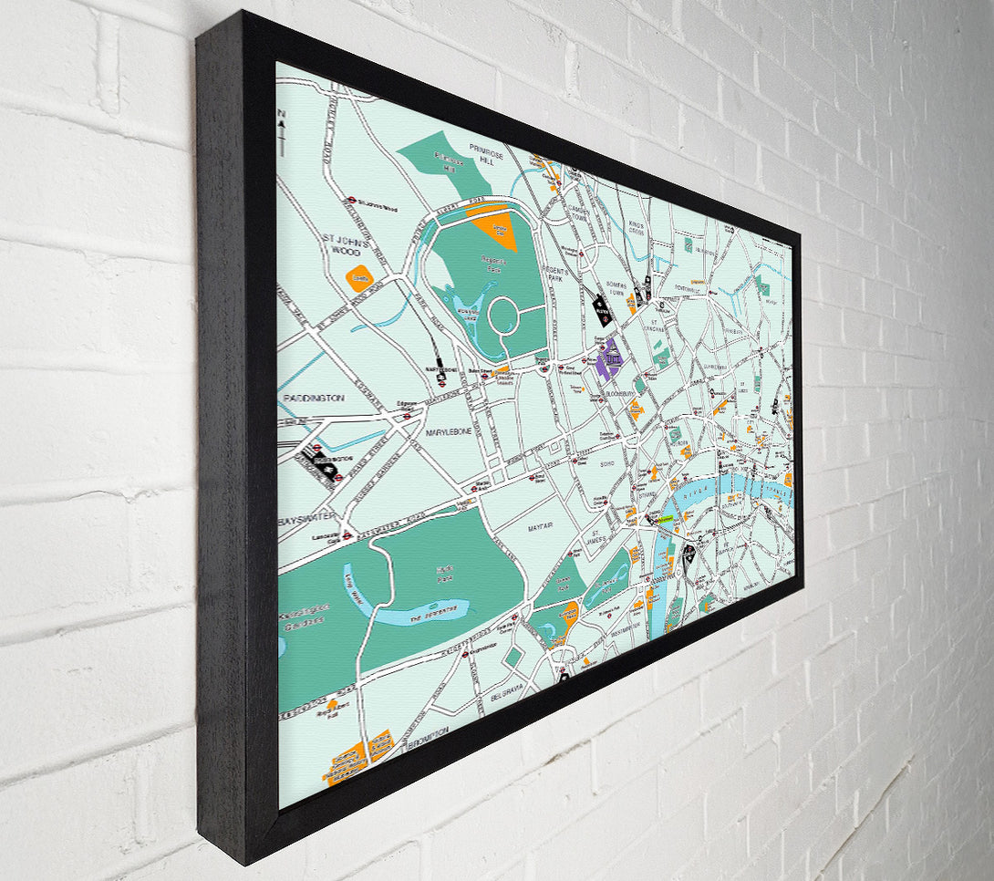  A Canvas Print of London Map Canvas Wall Art