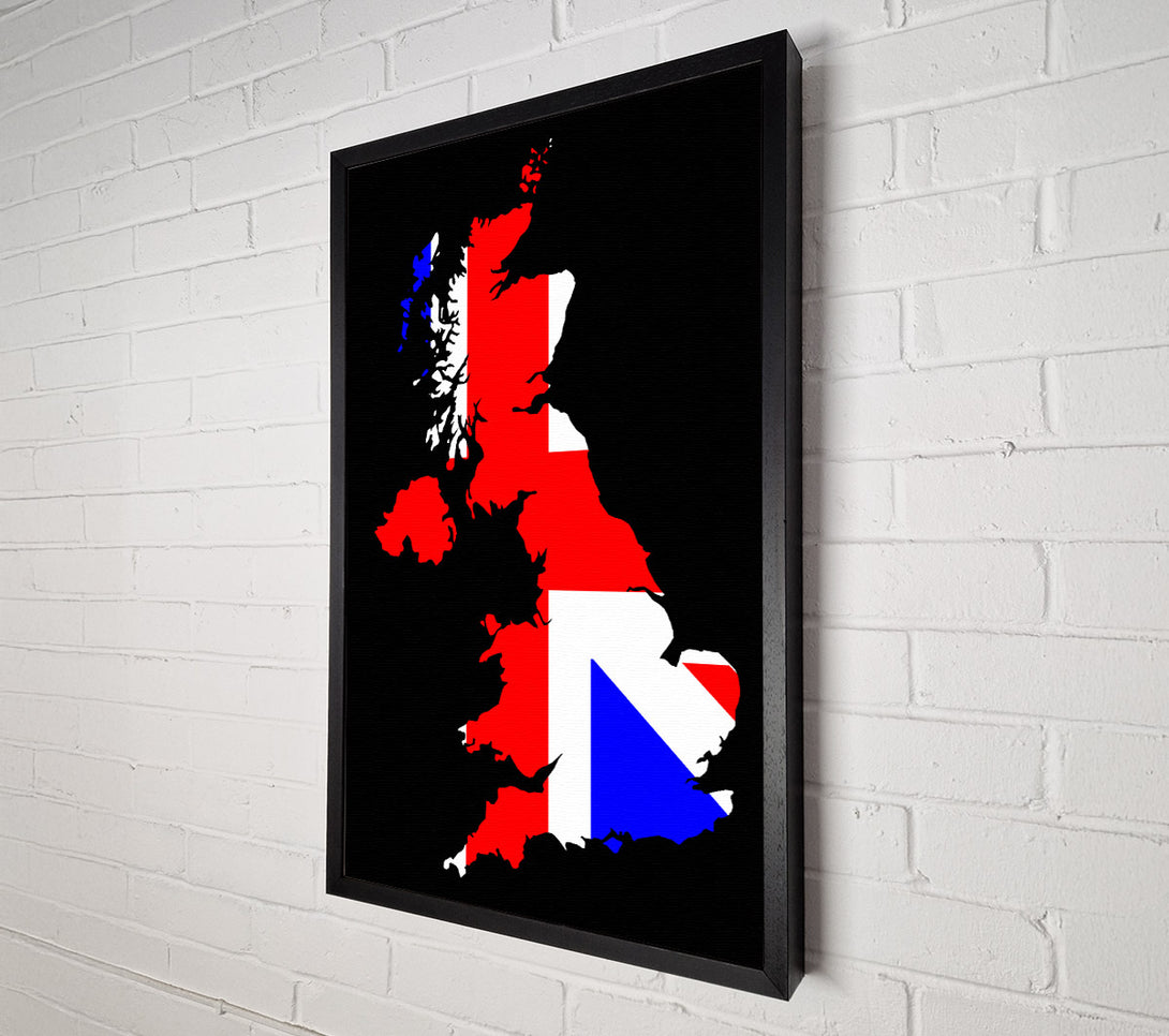  A Canvas Print of Britan Map Canvas Print