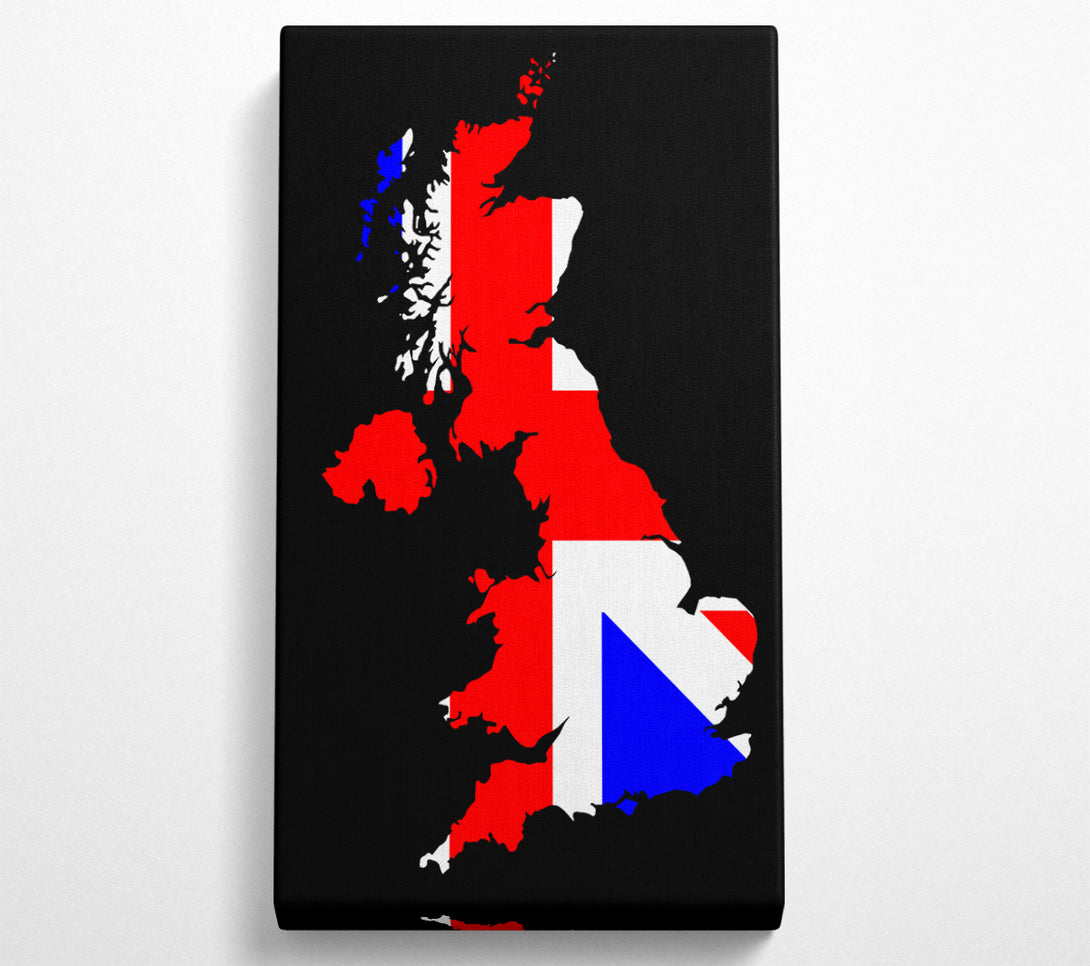  A Canvas Print of Britan Map Canvas Print