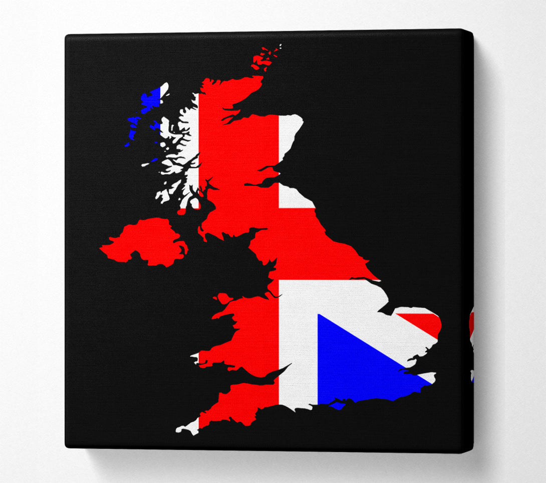 A Canvas Print of Britan Map Canvas Print