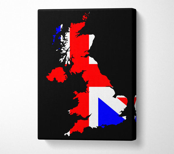  A Canvas Print of Britan Map Canvas Print
