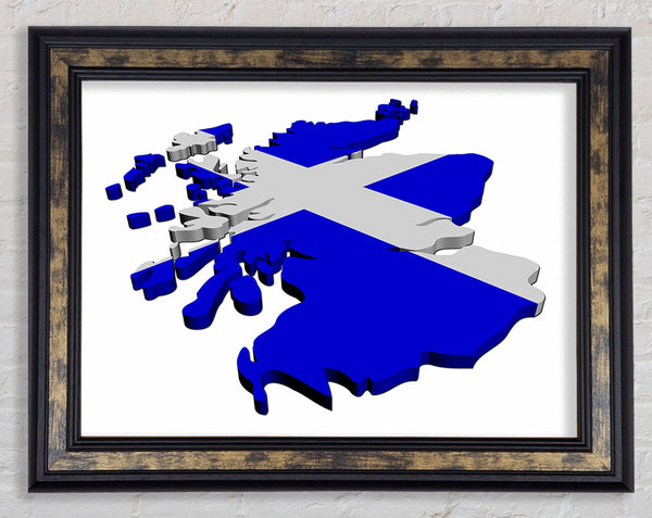 Map Of Scotland Framed Print