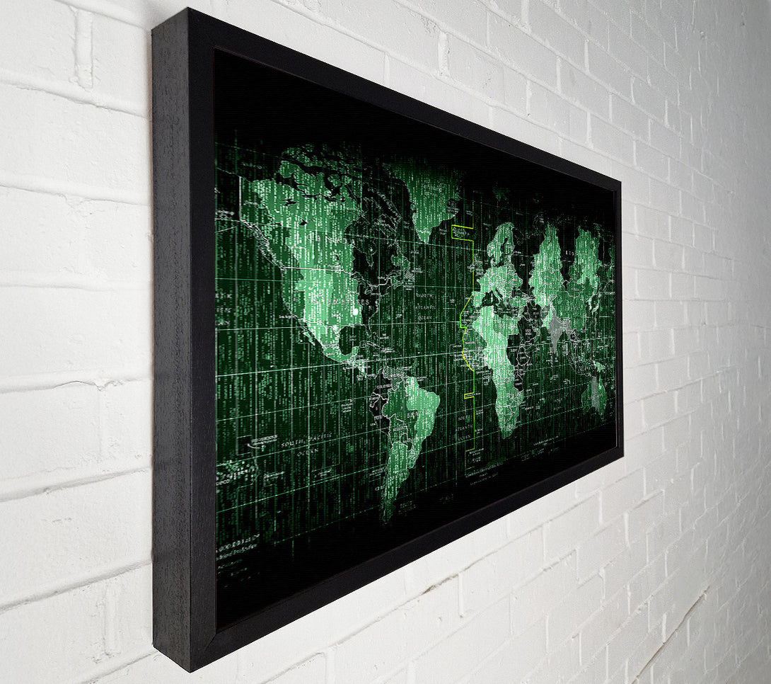  A Canvas Print of Matrix World Map Canvas Wall Art