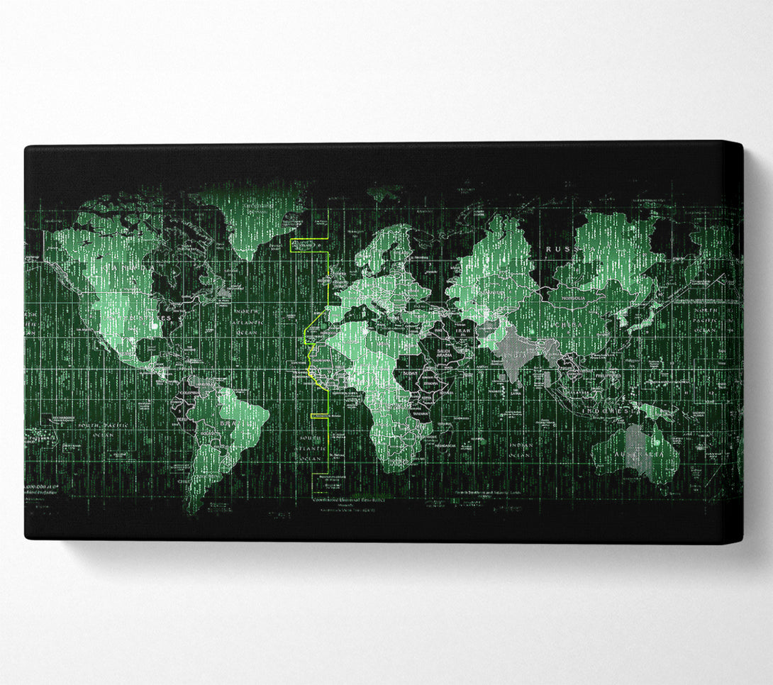  A Canvas Print of Matrix World Map Canvas Wall Art