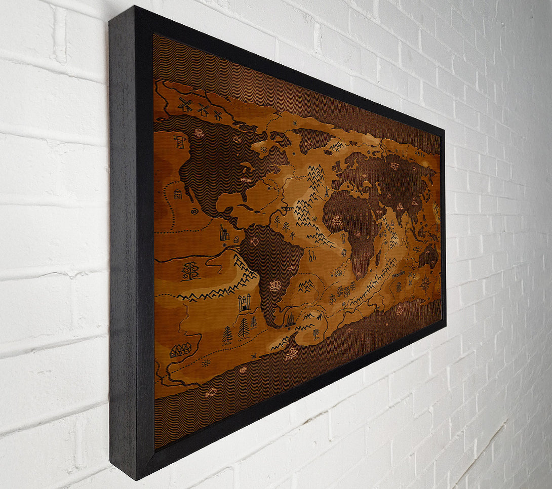  A Canvas Print of Map Canvas Art
