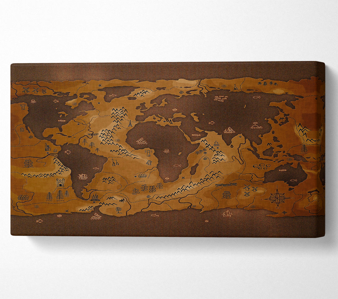  A Canvas Print of Map Canvas Art