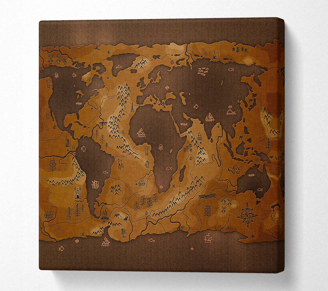  A Canvas Print of Map Canvas Art