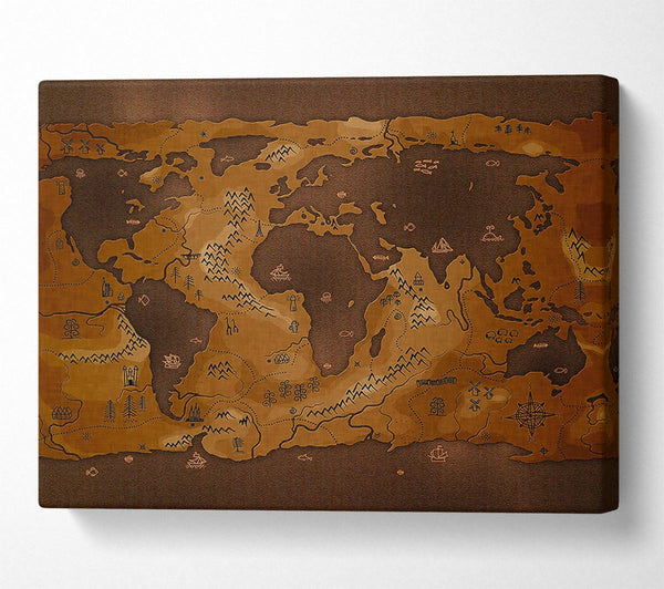  A Canvas Print of Map Canvas Art
