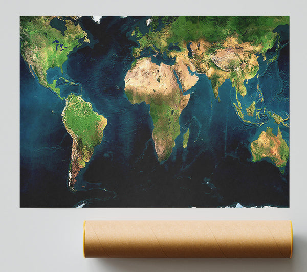 Great Map Of The World Giclee Print