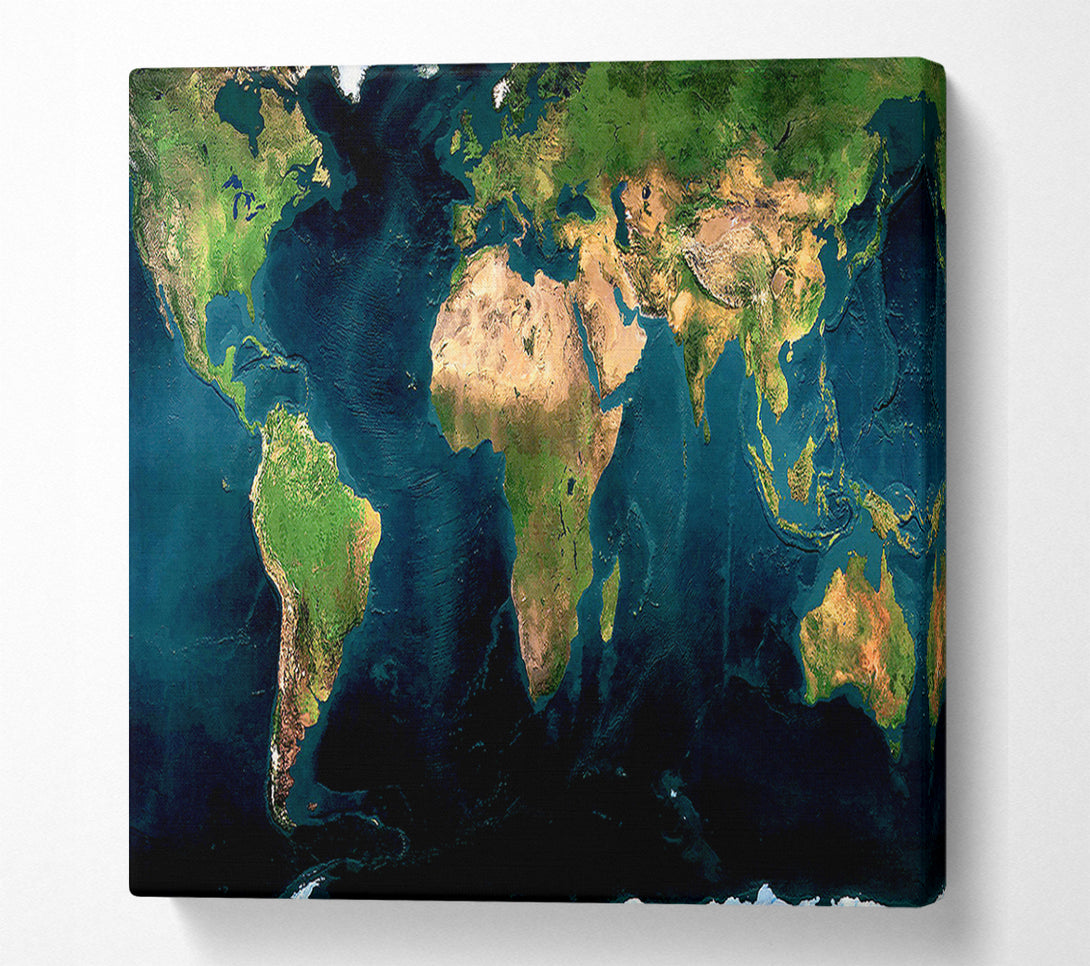 A Canvas Print of Great Map Of The World Canvas Print