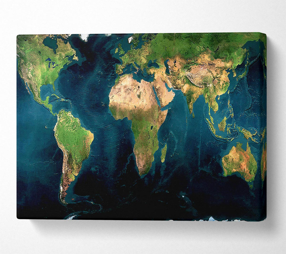  A Canvas Print of Great Map Of The World Canvas Print