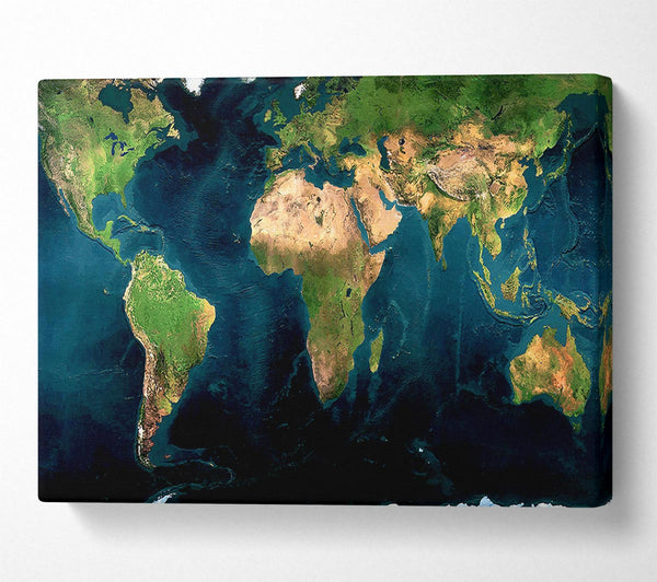  A Canvas Print of Great Map Of The World Canvas Print