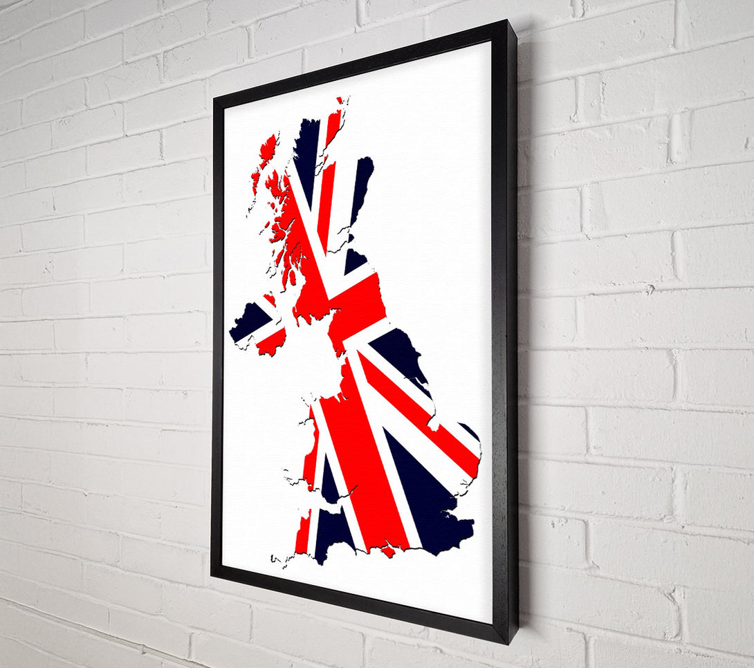  A Canvas Print of Map Of Britain Flag Canvas Art