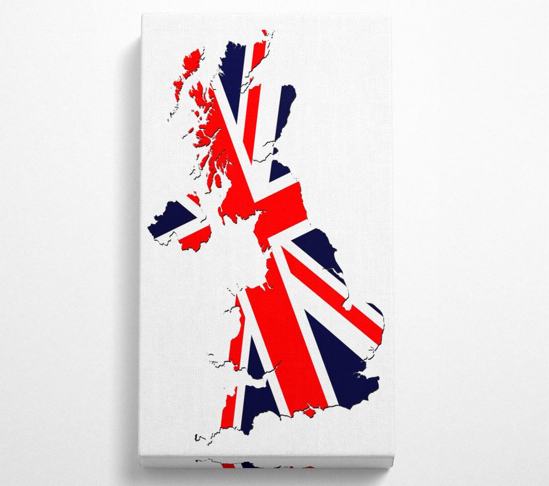  A Canvas Print of Map Of Britain Flag Canvas Art