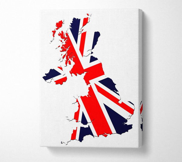  A Canvas Print of Map Of Britain Flag Canvas Art