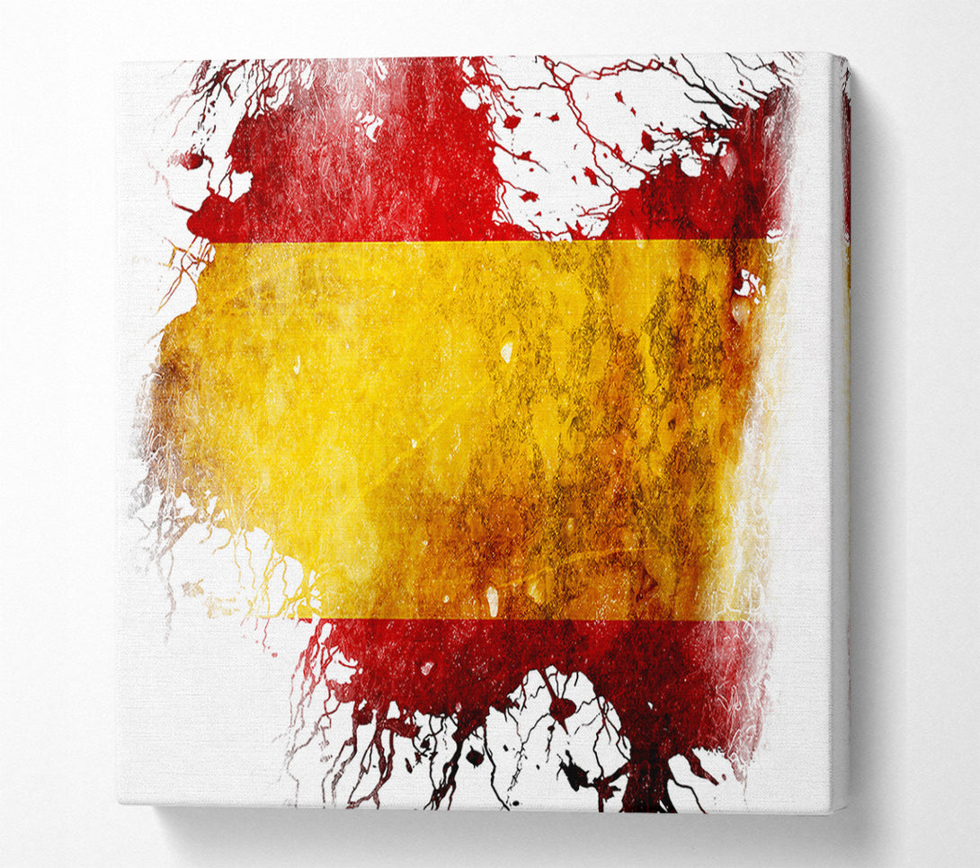  A Canvas Print of Spanish Colours Map Canvas Art